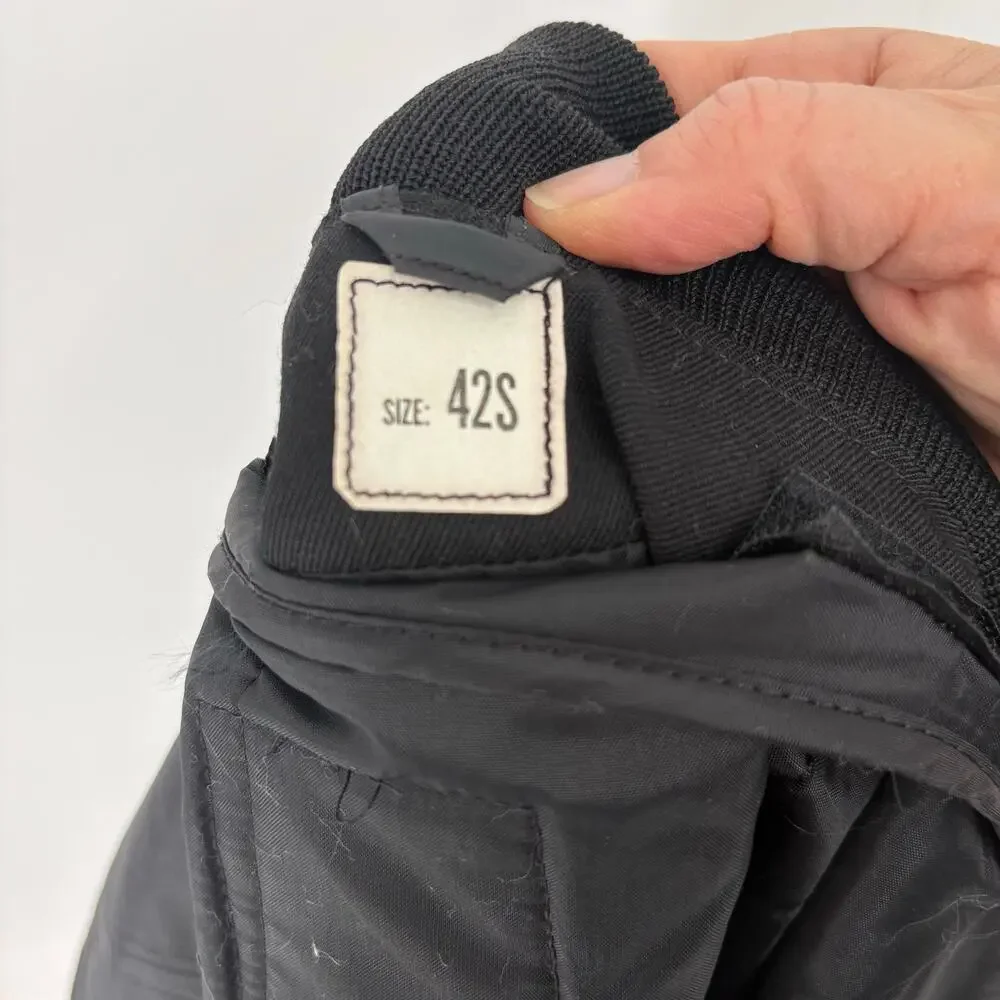 Military‎ Enlisted Windbreaker Jacket Mens 42S Black Wool Removable Liner Sidran